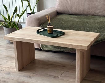 Minimalist rustic coffee table, ash wood side table, modern apartment decor, couch table, Christmas gift for daughter, black friday sale