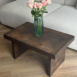 Wooden coffee table, Unique coffee table, Rustic square coffee table, Custom low coffee table, Live edge coffee table, Handmade furniture