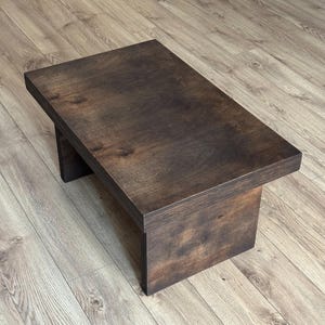 Custom Handcrafted Farmhouse Small Live Edge Wooden Table, Wooden Square Coffee Table, Modern Style Coffee Table, Unique Scandi Coffee Table