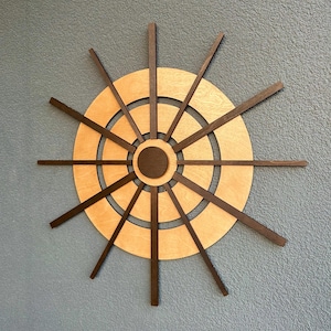 Wooden sun wall art, sun rays decor, geometric wood art, boho wall hanging decor, minimalist wall art,  living room decor, housewarming gift