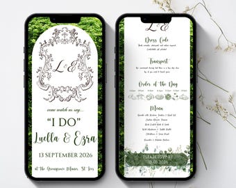 Echoes of Eden, Digital Wedding Invitation, E-invite Template, Minimalist, Mobile Invite, Online, DIY Invite, E-invite, Eco wedding, Wedding