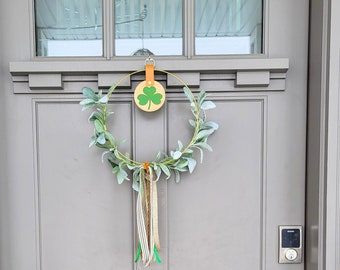 St Patrick Wreath, St Patricks Day wreath for front door,Front Door Decor, Shamrock Wreath, St Patrick's Day Decor, Saint Pattys Day Decor