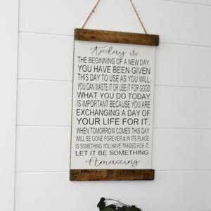 Inspirational Sign, Motivational Sign, Today is the beginning, Inspirational Quote, Motivational Quote, Collage Wall, Home Decor, Gift