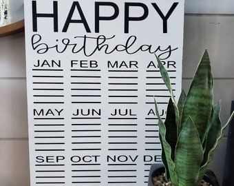 Happy birthday, Birthday organizer, birthday chart, family birthday chart, birthday chart for classroom , family birthday, birthday reminder