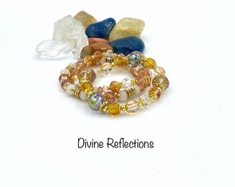 Three Crystal Stretch Bracelets