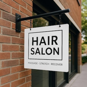 Custom Double Sided Blade Sign – Round Metal Hanging Storefront Sign, Outdoor Business Sign with Logo, Cafe & Bakery Shop Sign