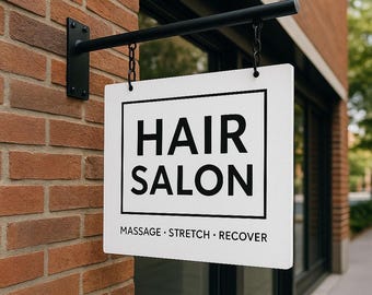 Custom Double Sided Blade Sign – Round Metal Hanging Storefront Sign, Outdoor Business Sign with Logo, Cafe & Bakery Shop Sign
