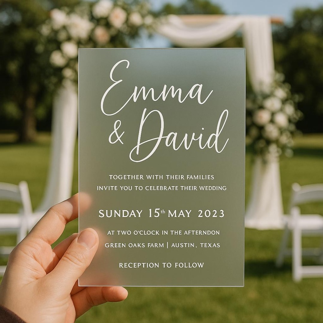 Custom Acrylic Wedding Cards | Wedding Card | Acrylic Invitations ...