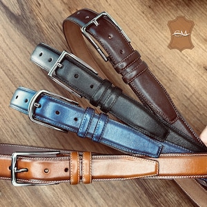 Personalized Leather Belt for Men, Engraved Classic Men&#39;s Belt, Custom Belt with Tin Box, Birthday Gift For Boyfriend, Wedding Groom Gift