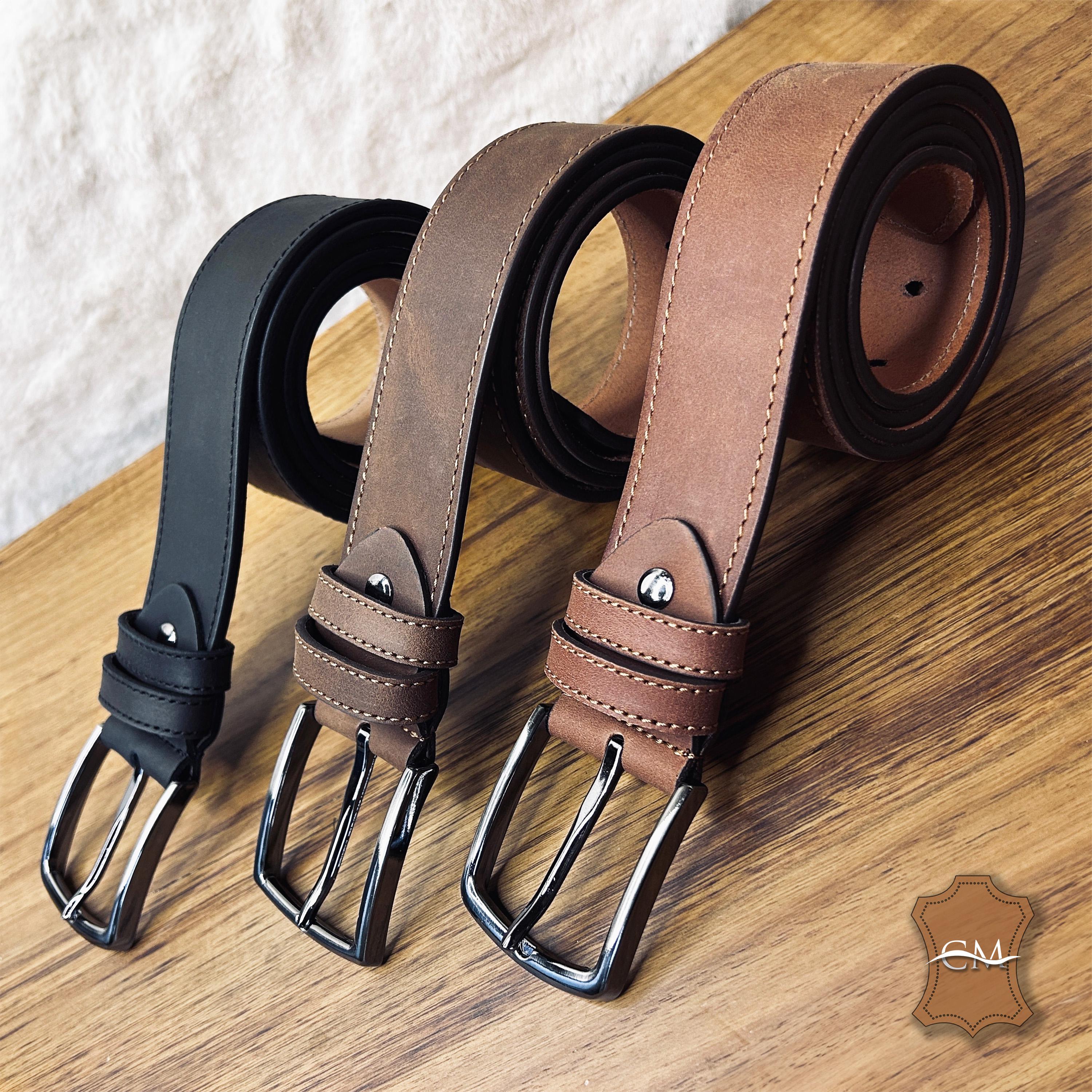 Personalized Leather Belt For Dad – Custom Name Engraved Men's Belt With Hidden Message– Gifts For Father, Husband,Son (Style 1) At Men's Clothing Store