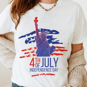 4th of July Statue of Liberty PNG: Patriotic USA Design (Digital Download)