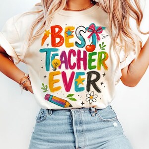 Coquette Teacher Png, Preppy Floral Teacher Sublimation Design, Cute Pastel Back to School Shirt Graphic, Retro Girly Teacher PNG Design
