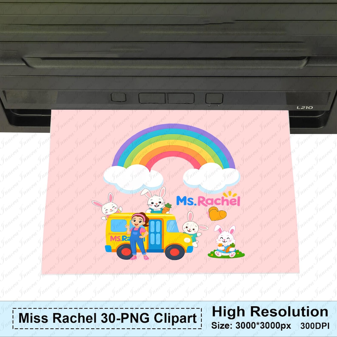 Miss Rachel PNG Clipart Bundle | 30 Digital Images | Birthday Party ...