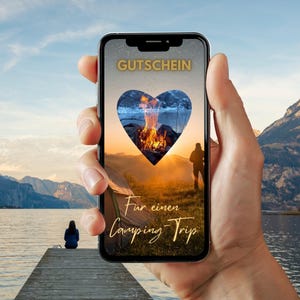 Voucher - E-card - Kampeertrip - Hart - Romantiek - Coupon - Liefde - Koppels - Vriend - Vriendin - Cadeau - Tijd samen - Roadtrip