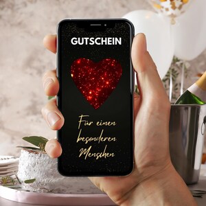 Gutschein - E-Card - Besonderer Mensch - Herz - Romantik - Coupon - Liebe - Paare - Freund - Freundin -  Geschenk - Gemeinsame Zeit