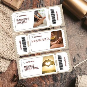 3 Vouchers - Massage - Coupon - Massage - Liefde - Koppels - Vriend - Vriendin - PDF - Koken - Filmavond - A4 - Cadeau - Samen