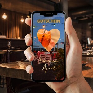 Gutschein - E-Card - Aperol - Video - Drinks - Freunde - Romantik - Coupon - Liebe - Freund - Freundin -  Geschenk - Gemeinsame Zeit
