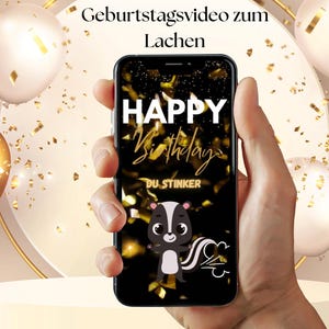 E-Card Digitaler Geburtstag | Whatsapp Video | Geburtstagskarten | Videokarte | Du Stinker | Sexy | Happy Birthday | Download | Sofort