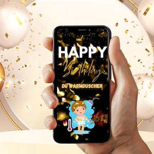 E-Card Digitaler Geburtstag | Whatsapp Video | Geburtstagskarten | Videokarte | Du Warmduscher| Happy Birthday | Download | Sofort | Lustig
