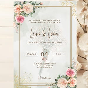 Uitnodiging I Bruiloft I Sjabloon I Menukaart voor bruiloft I Bruiloftsdrukwerk I Gepersonaliseerd I Highlights I DIY Bruiloftsmenu Sjabloon