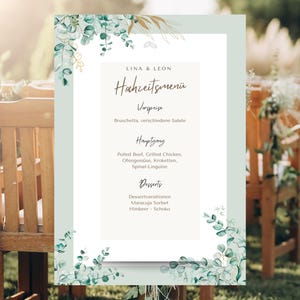 Bruiloftsmenu sjabloon I Bruiloftsmenukaart I Bruiloftsdrukwerk I Gepersonaliseerde bruiloftsdecoratie I DIY bruiloftsmenu sjabloon