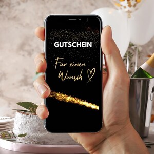 Gutschein - E-Card - Sternschnuppe - Wünsch dir was - Romantik - Coupon - Liebe - Paare - Freund - Freundin -  Geschenk - Gemeinsame Zeit