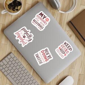 Adesivos de saúde mental, adesivos motivacionais, adesivos de autocuidado, presente de positividade para ela, adesivos de planejador estético rosa, pacote com 5 folhas