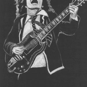 Angus Young - AC/DC Fine Art Print