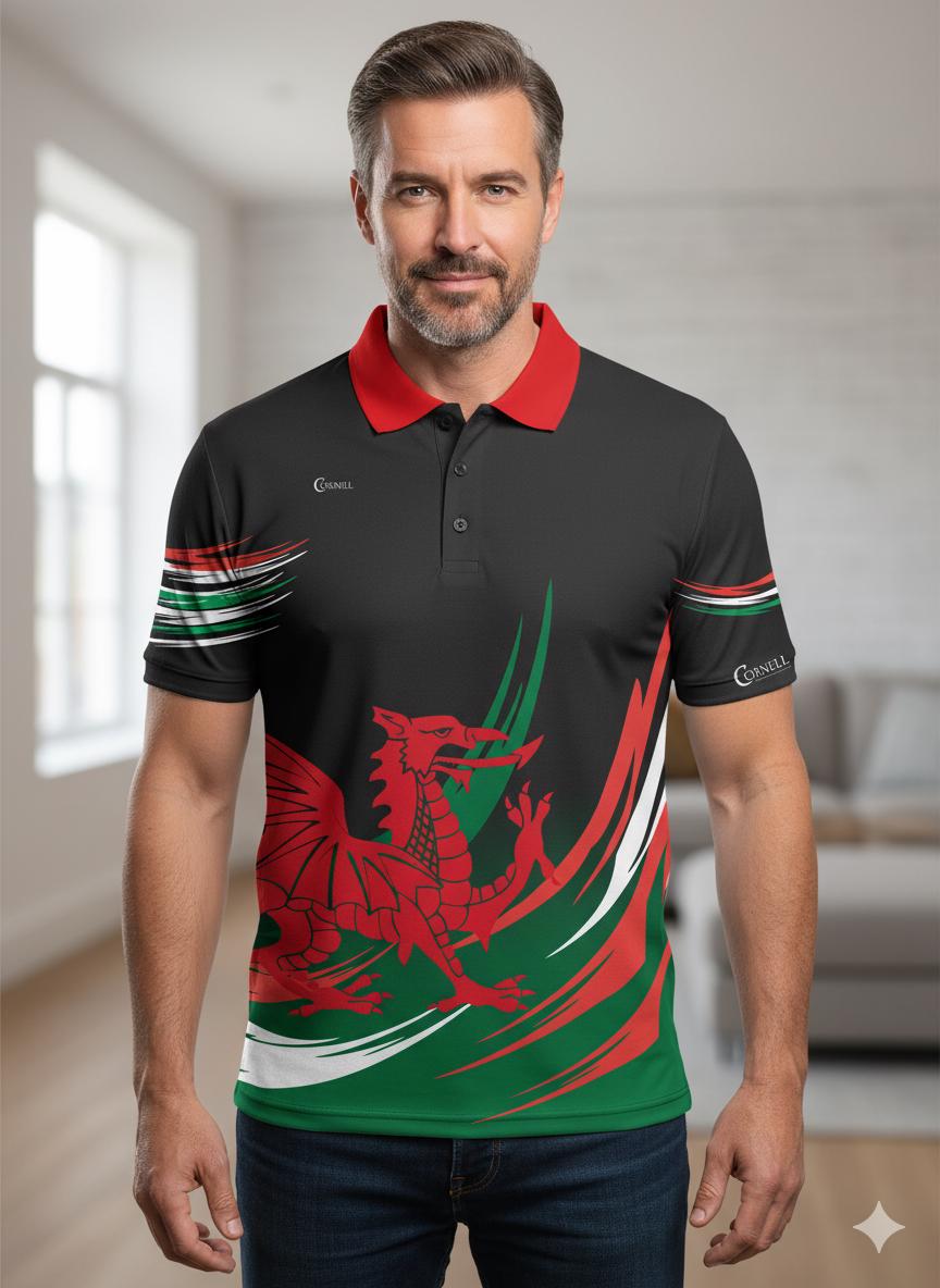 T-shirt Vintage Pays De Galles Rugby – Homme – Taille XL – Rouge – Manches Courtes – Occasion