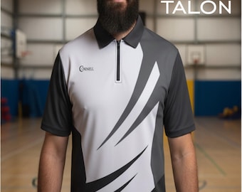 POLO SHIRT - ( TALON ) Grey/White/Black or Red , Black and Purple