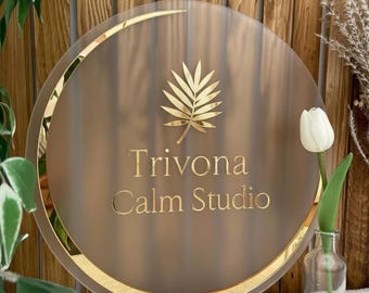 Acrylic Business Sign | Custom Acrylic Logo | Office Decor | Salon Sign | Reception Decoration