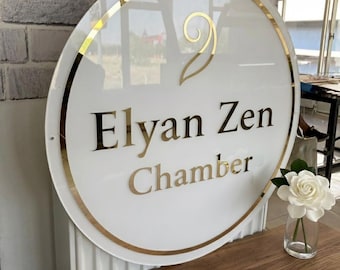 Custom Acrylic Business Sign | Acrylic Welcome Sign | Personalized Business I Signage