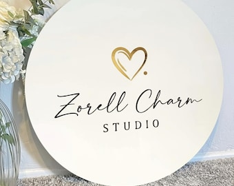 Custom Acrylic Business Logo Sign | Acrylic Signage | Salon Decor | Office Door Sign | Custom Wall Decor