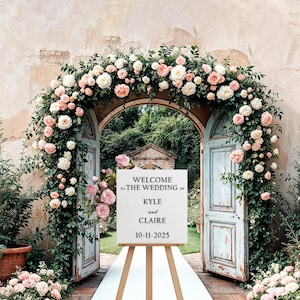 Custom Acrylic Wedding Welcome Sign, Personalised Welcome Board for Engagement, Party and Wedding Ceremony, Reception Decor