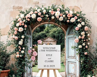 Custom Acrylic Wedding Welcome Sign: Frosted or Clear, Personalized Reception Decor