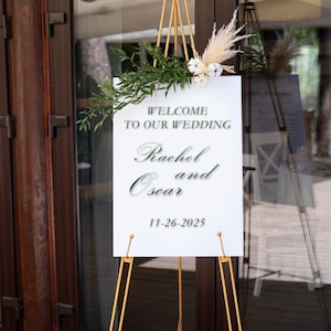Acrylic Wedding Sign – Custom Welcome Sign, Acrylic Welcome Sign, Bridal Shower Sign & Personalised Wedding Sign Decor