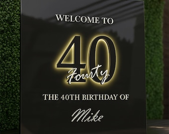 3D Acrylic Happy Birthday Welcome Sign - Custom Party Decor