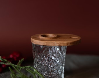 Affumicatore per whisky e cocktail in legno massello di rovere