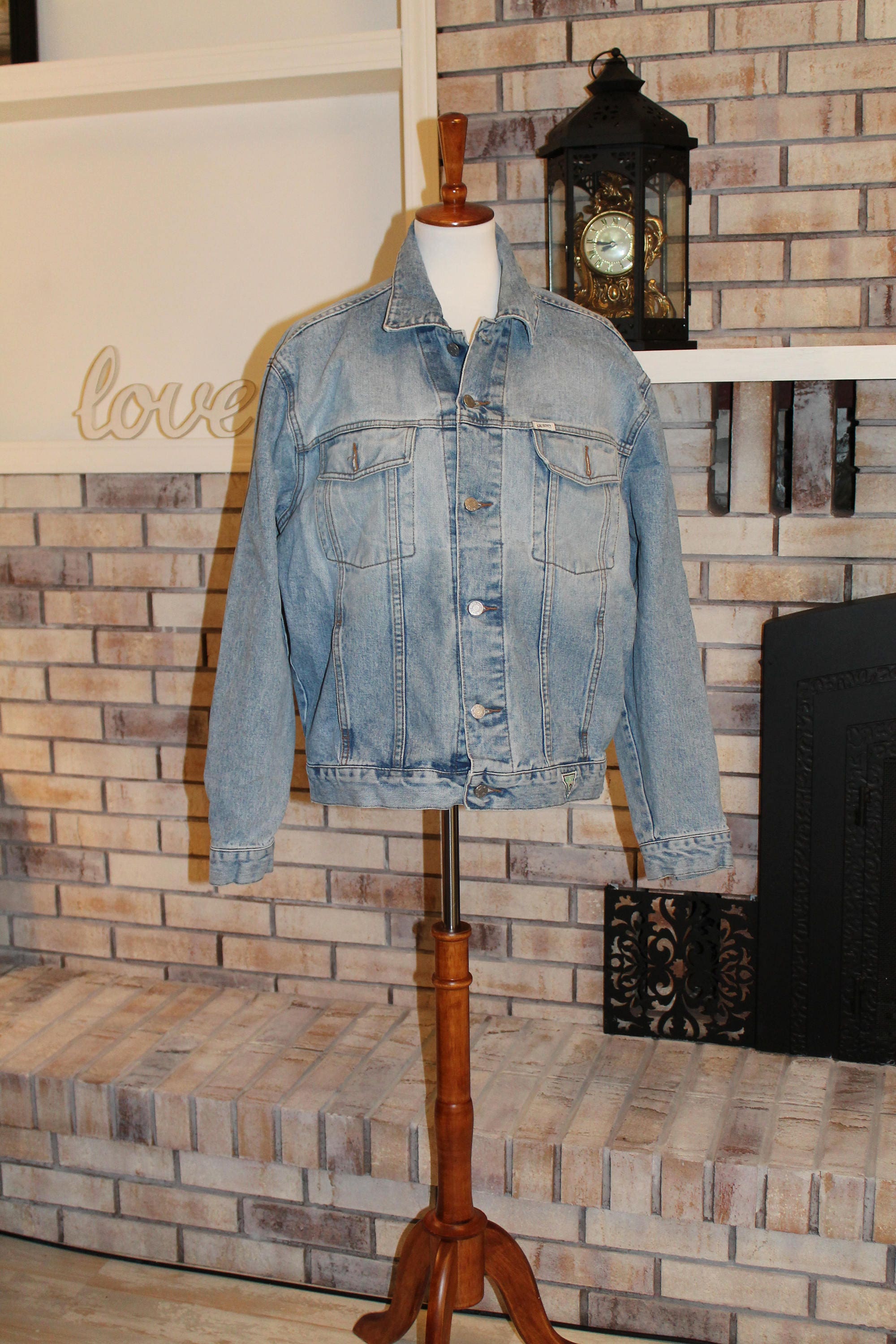 guess jean jacket mens vintage