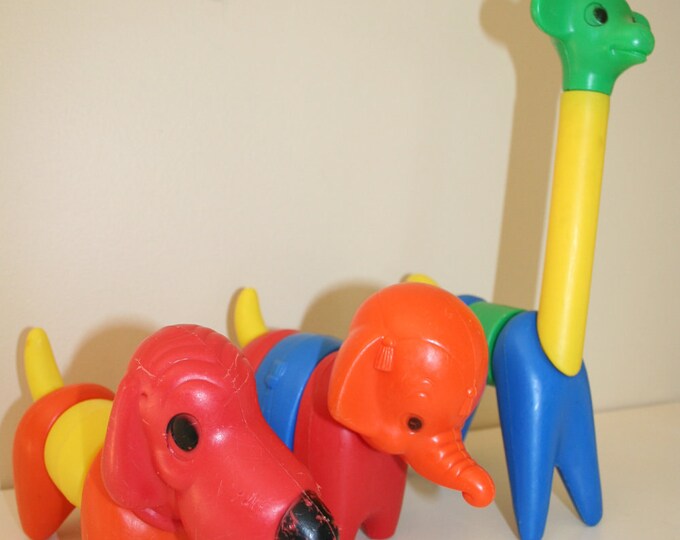 Vintage Tupperware Zoo Animal Toys Etsy