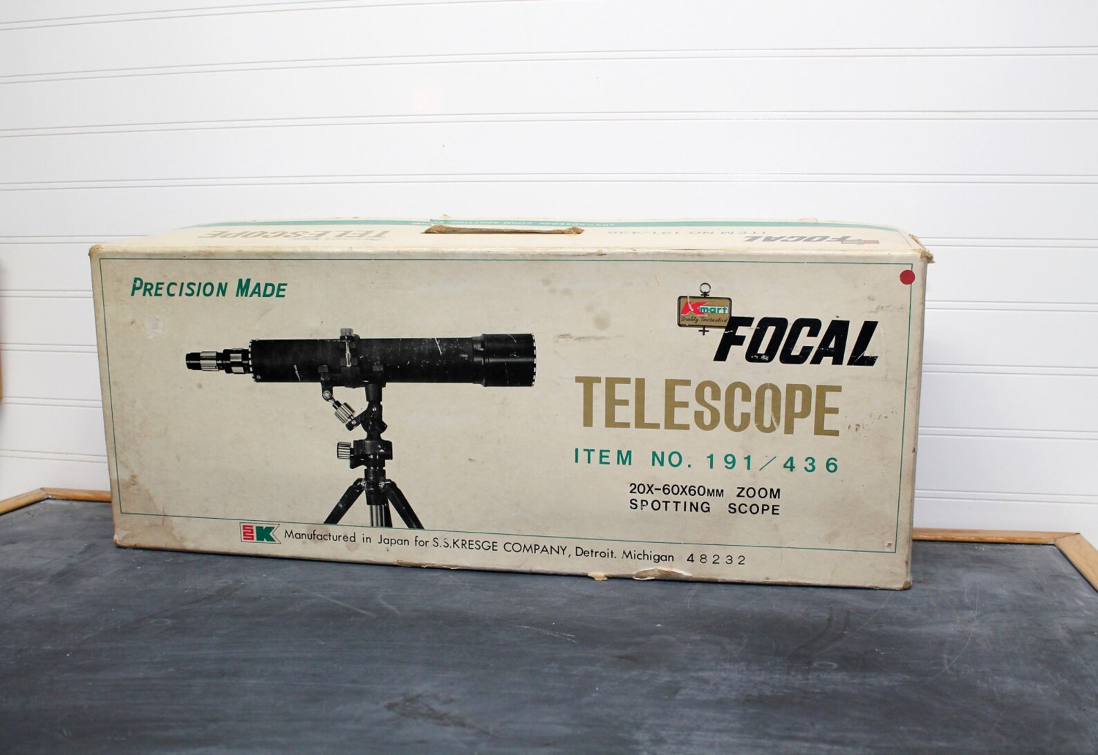 Vintage Precision Made Focal Telescope with Stand Spotting Etsy