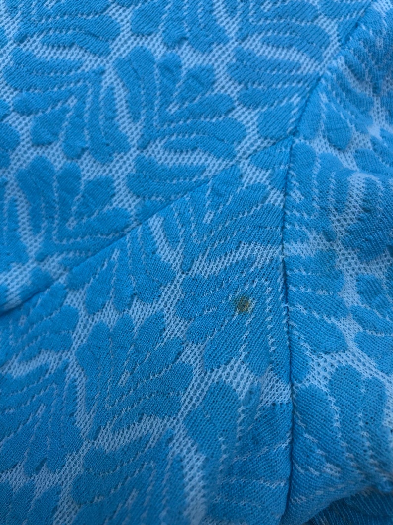 Blue Seashell Dress Vintage Grandma Dress