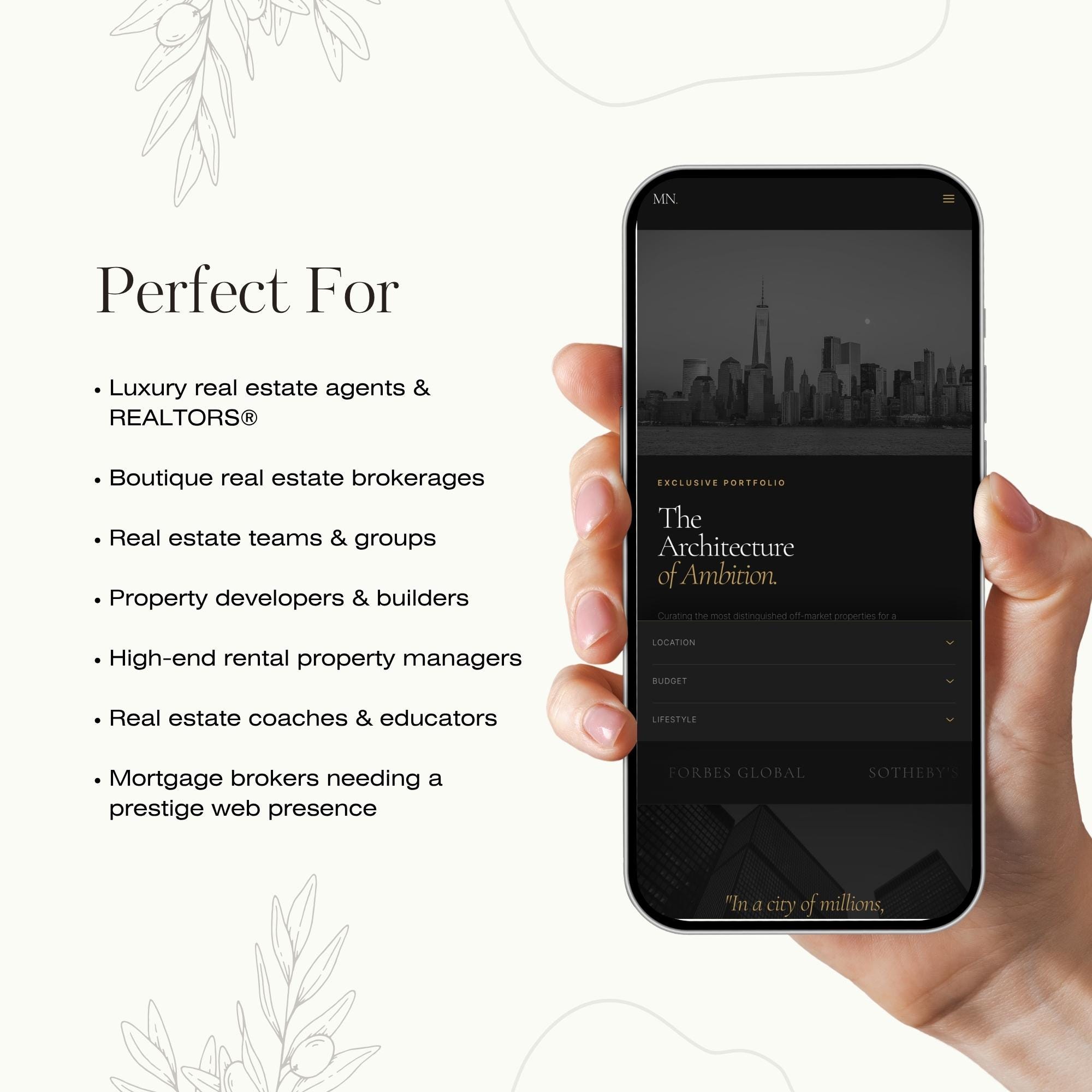 Luxury Real Estate Website Template | Html/figma One Page Realtor ...
