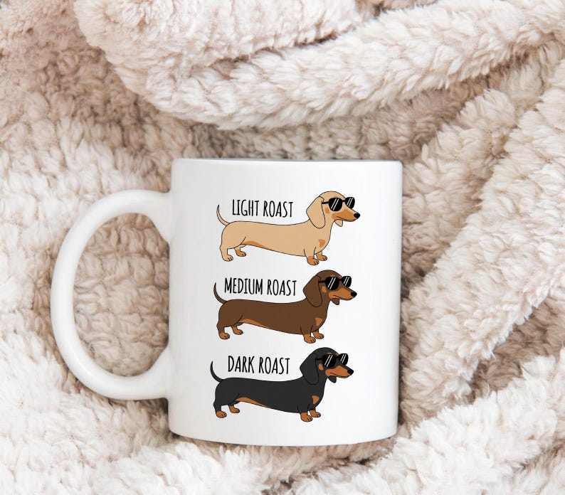 Funny Coffee Roast Dachshund Dog Png