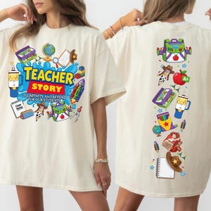 Teacher Story PNG, To Infinity and Beyond For Our Students Shirt Design, Toy Friend Teacher Sublimation, Back to School PNG