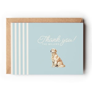 Carte de remerciement personnalisée, joli portrait d'animal de compagnie, papeterie personnalisée pour animal de compagnie, carte de chien personnalisée, cadeau pour animal de compagnie, cadeau pour chiot mignon