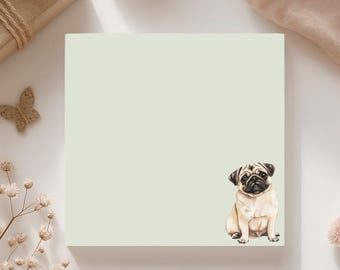 Notitieblok met mopshondmotief, schattige mopshond-notitieblokjes, mopshondcadeaus, mopshondnotitieblok, cadeaus voor mopshondliefhebbers, cadeaus voor mopshondmoeders