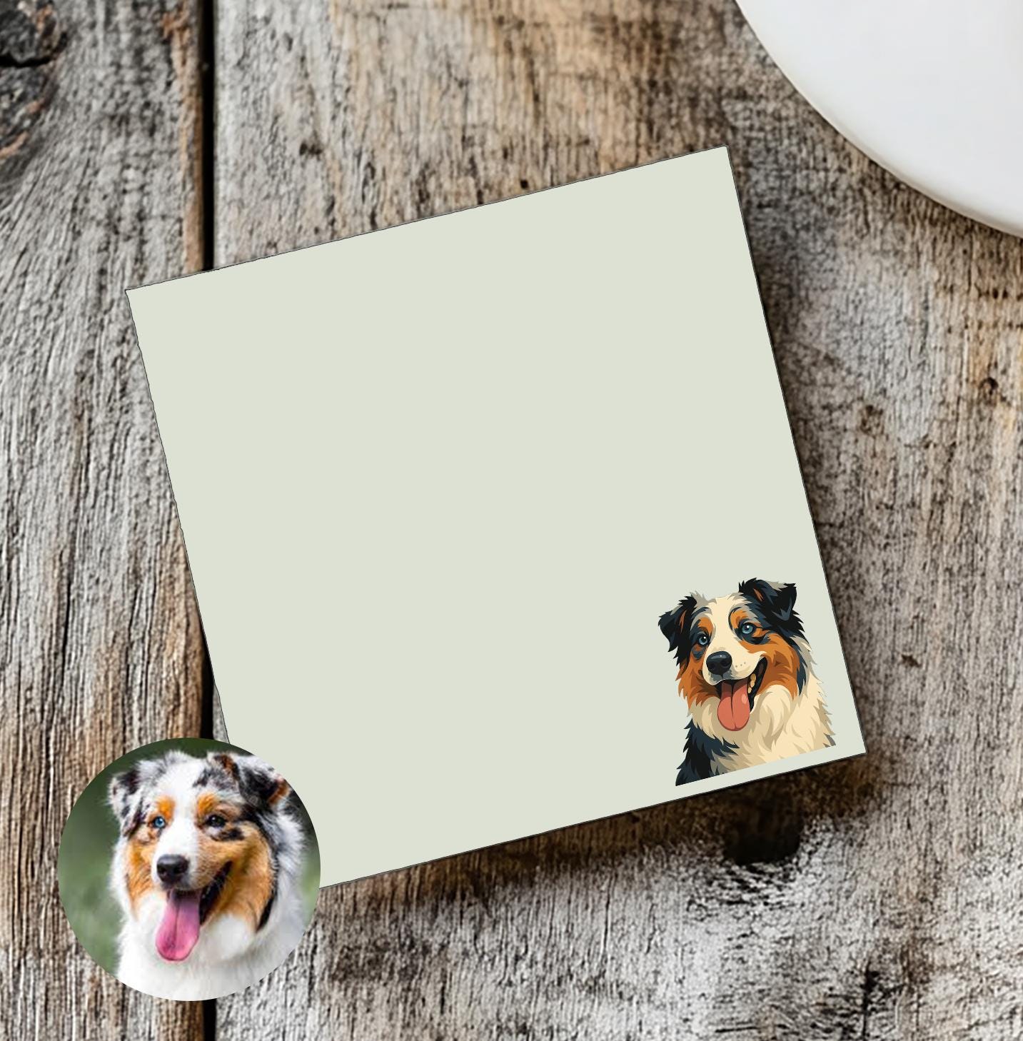 Personalized Dog Sticky Note with Your Dogs Photo, Custom Dog Sticky Note, Pet Stationery, Personalized Pet Gifts, Pet Owner Gifts