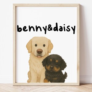 Custom Dog Portrait, Funny Art Dog Portrait, Custom Pet Portrait Custom Dog Gifts, Pet Lover Gifts, Personalized Gifts Pet Owner, Pet Gifts