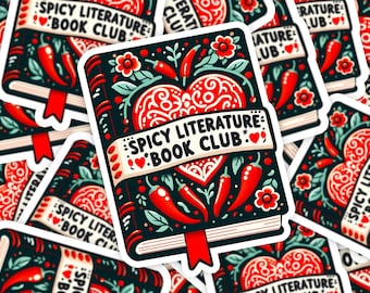 Spicy Book Club Sticker, Waterproof Kindle Accessory